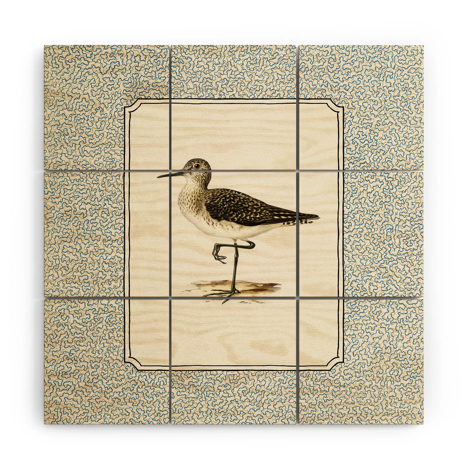 Oh Fine! Art Balancing Sandpiper Wood Wall Mural - Image 2