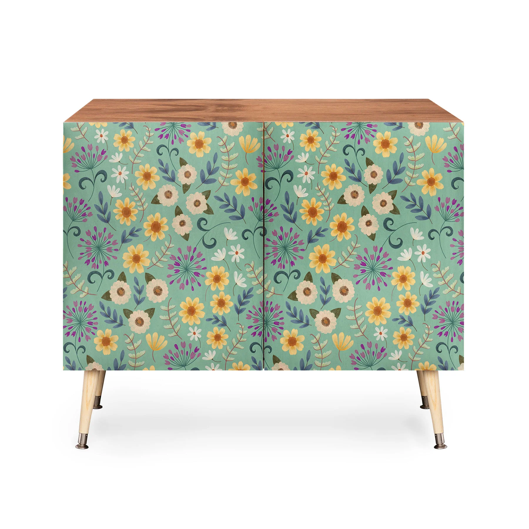 Pimlada Phuapradit Ditsy Floral Blue Green Credenza - Image 13