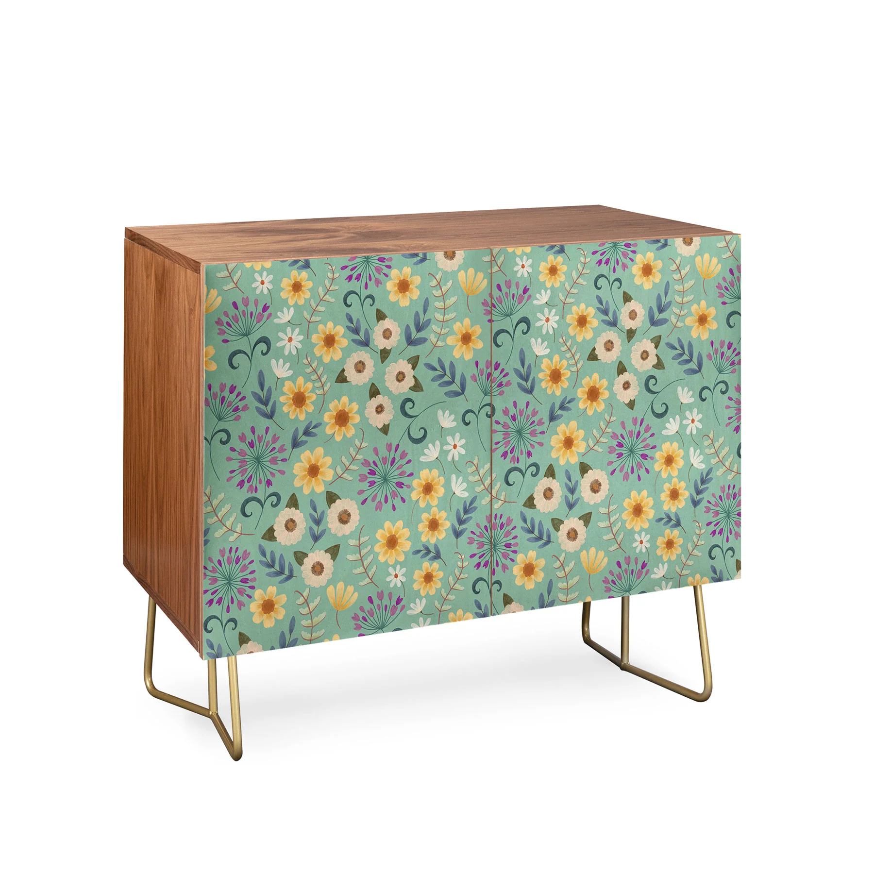 Pimlada Phuapradit Ditsy Floral Blue Green Credenza - Image 2