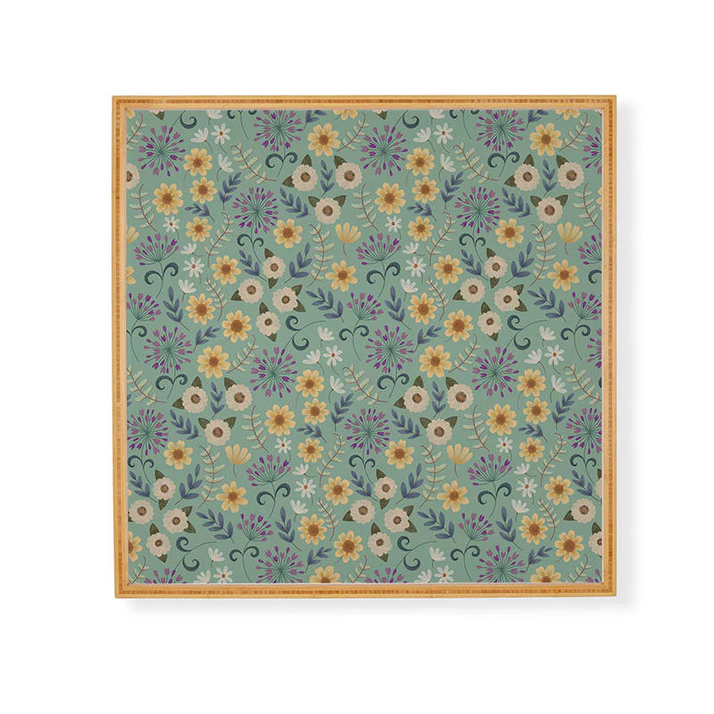 Pimlada Phuapradit Ditsy Floral Blue Green Framed Wall Art - Image 5