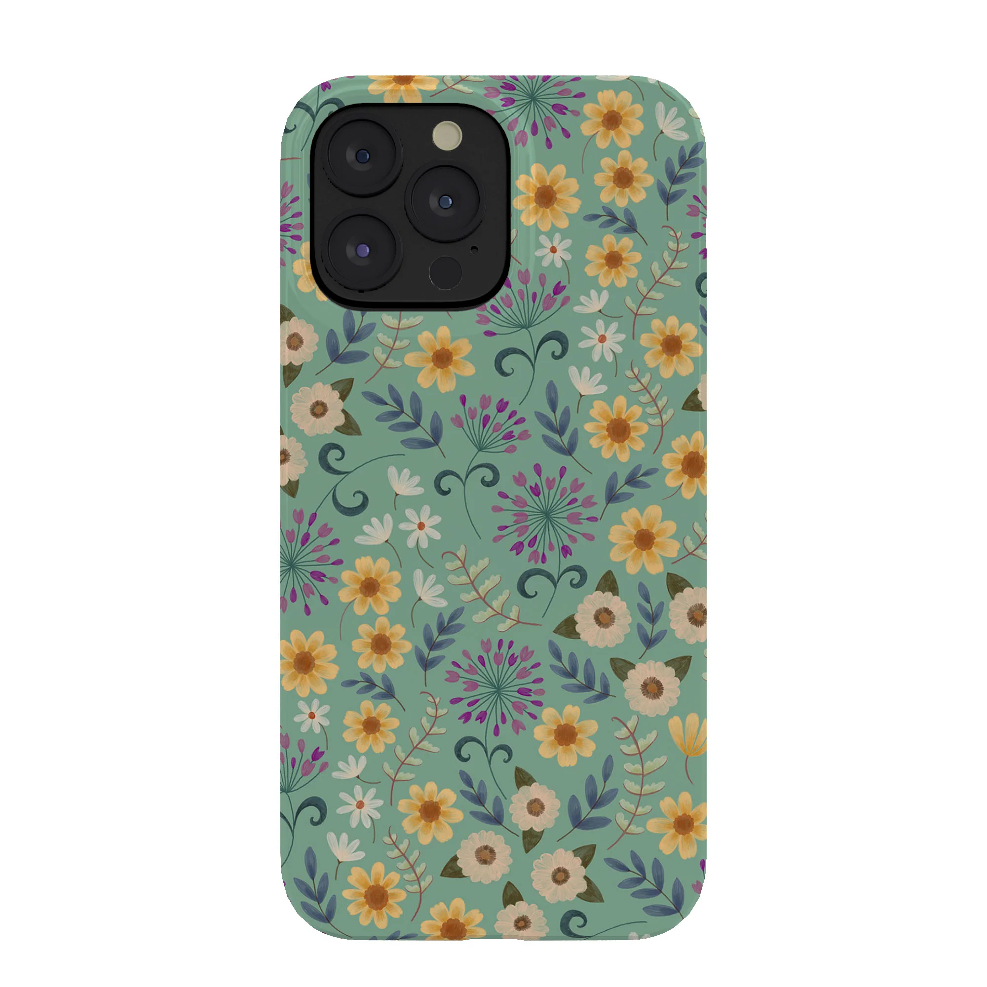 Pimlada Phuapradit Ditsy Floral Blue Green Phone Case - Image 42