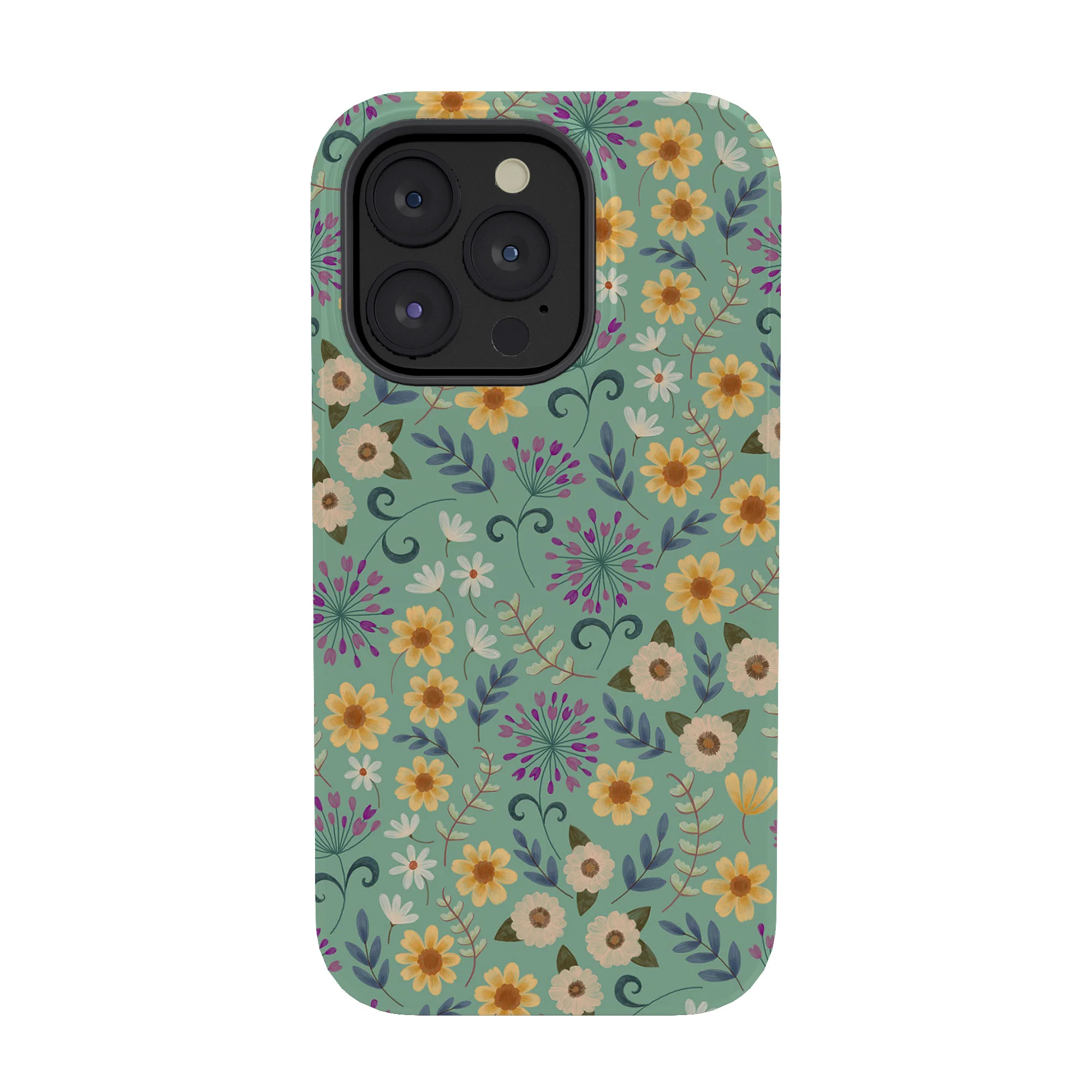 Pimlada Phuapradit Ditsy Floral Blue Green Phone Case - Image 45