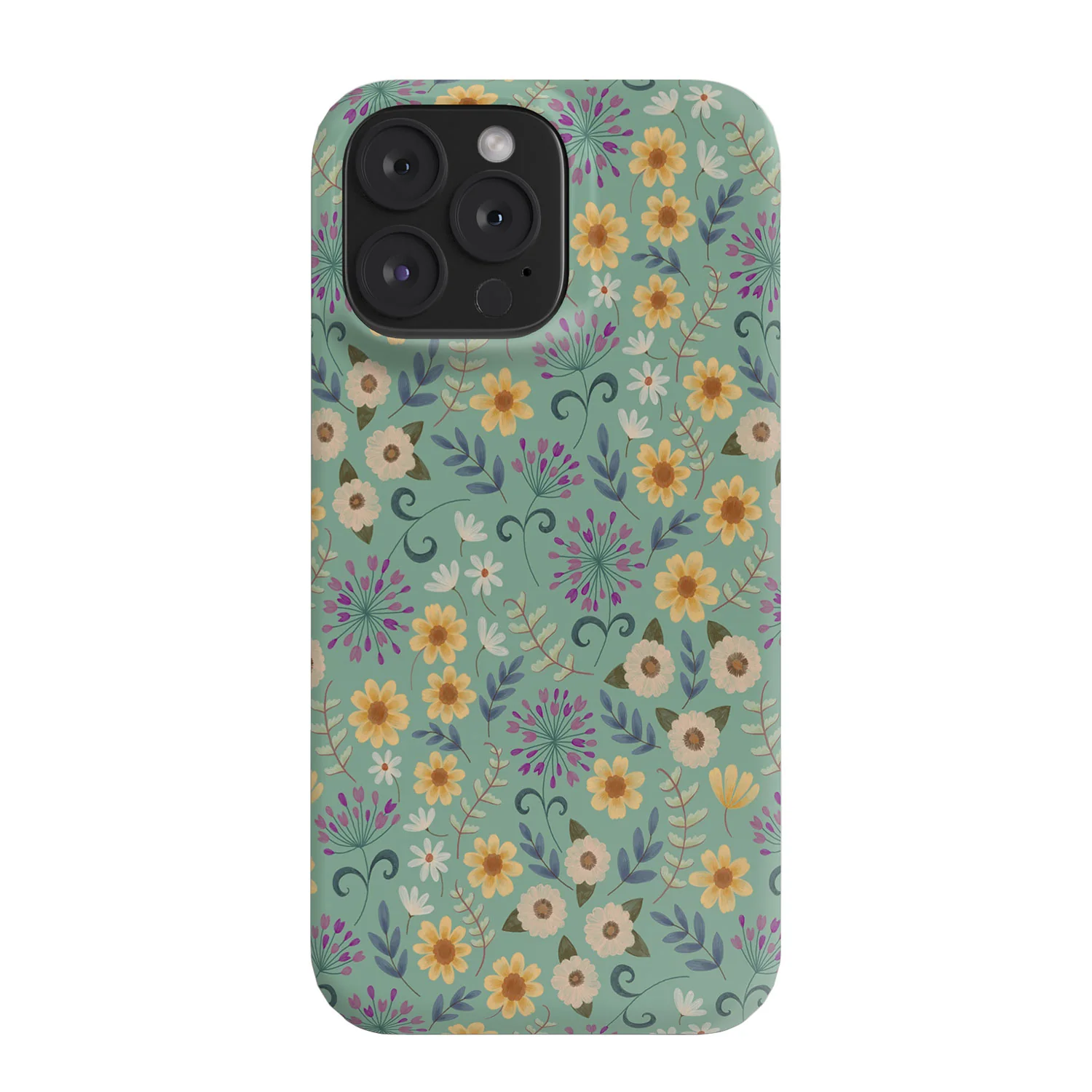 Pimlada Phuapradit Ditsy Floral Blue Green Phone Case - Image 58