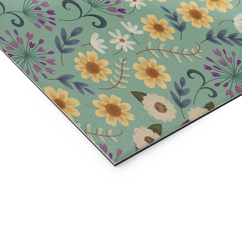 Pimlada Phuapradit Ditsy Floral Blue Green Welcome Mat - Image 5