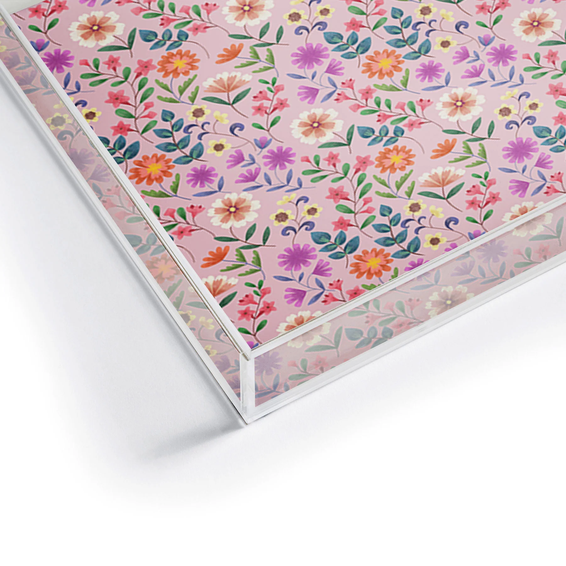 Pimlada Phuapradit Ditsy Floral Pink Acrylic Tray - Image 9