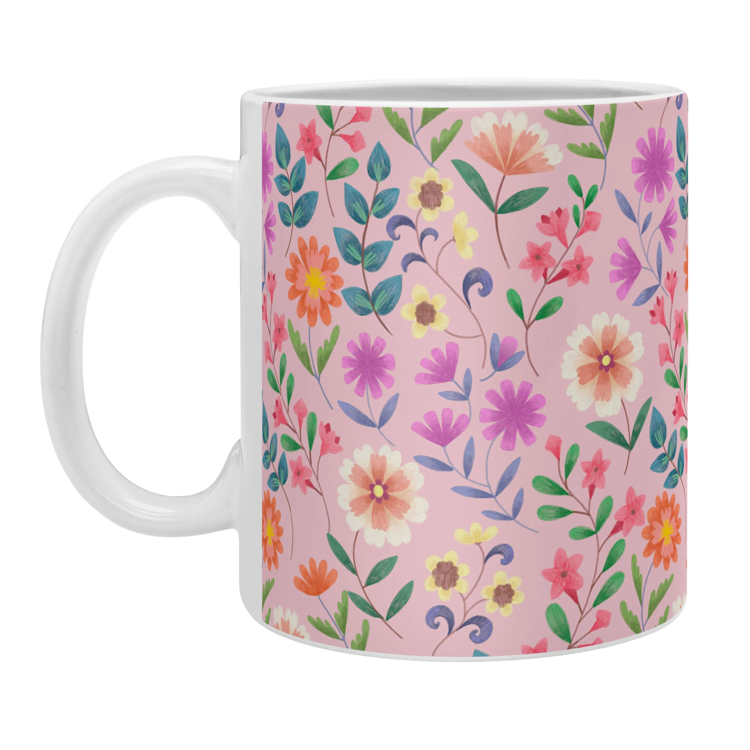 Pimlada Phuapradit Ditsy Floral Pink Coffee Mug - Image 2