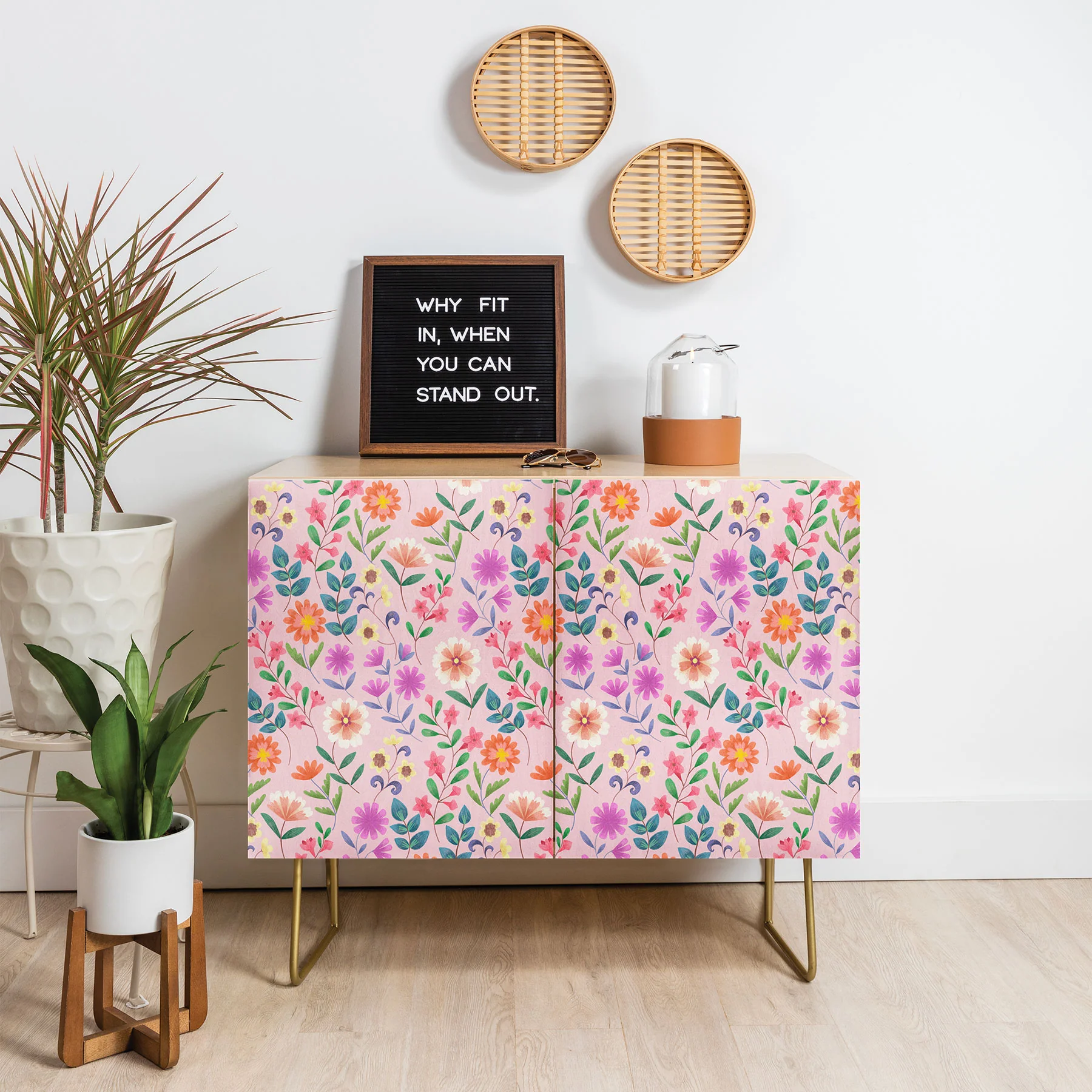 Pimlada Phuapradit Ditsy Floral Pink Credenza - Image 9
