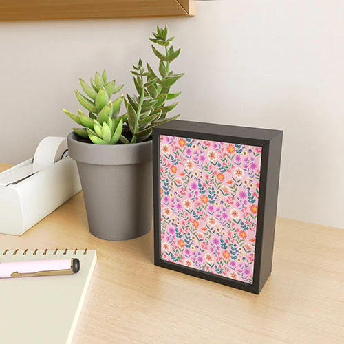 Pimlada Phuapradit Ditsy Floral Pink Framed Mini Art Print - Image 6