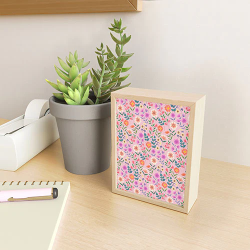 Pimlada Phuapradit Ditsy Floral Pink Framed Mini Art Print - Image 8