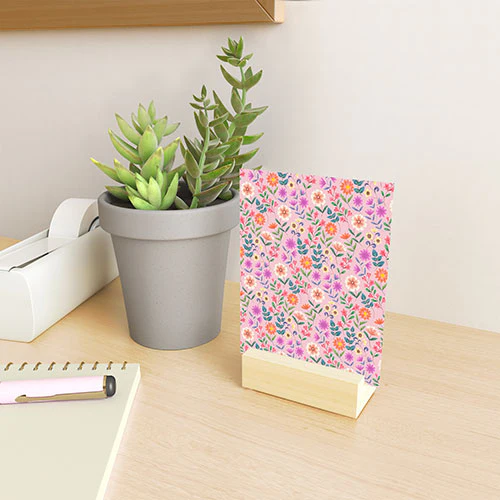 Pimlada Phuapradit Ditsy Floral Pink Mini Art Print - Image 3