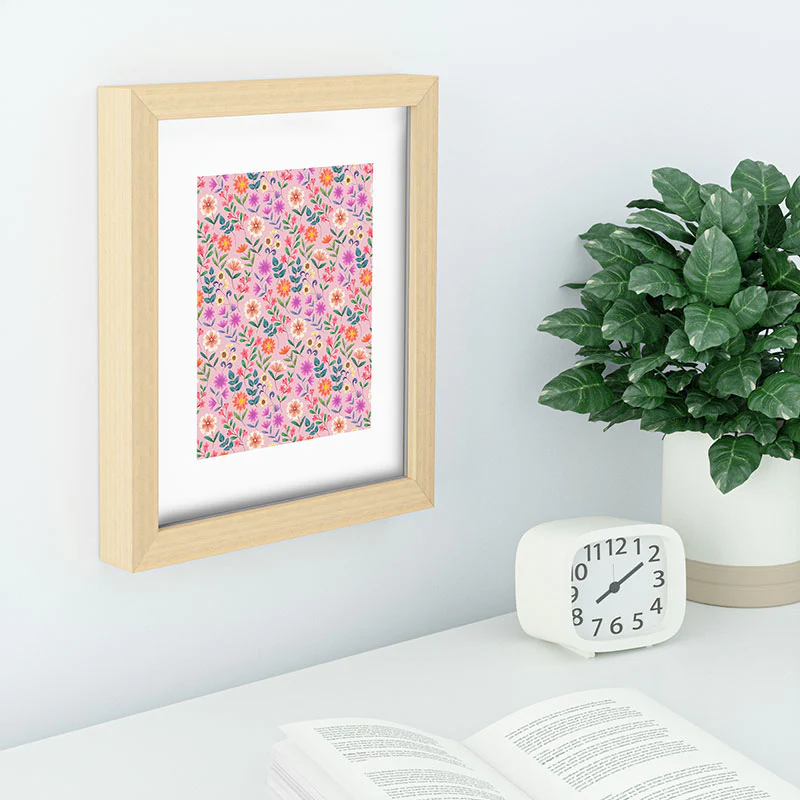 Pimlada Phuapradit Ditsy Floral Pink Recessed Framing Rectangle - Image 6