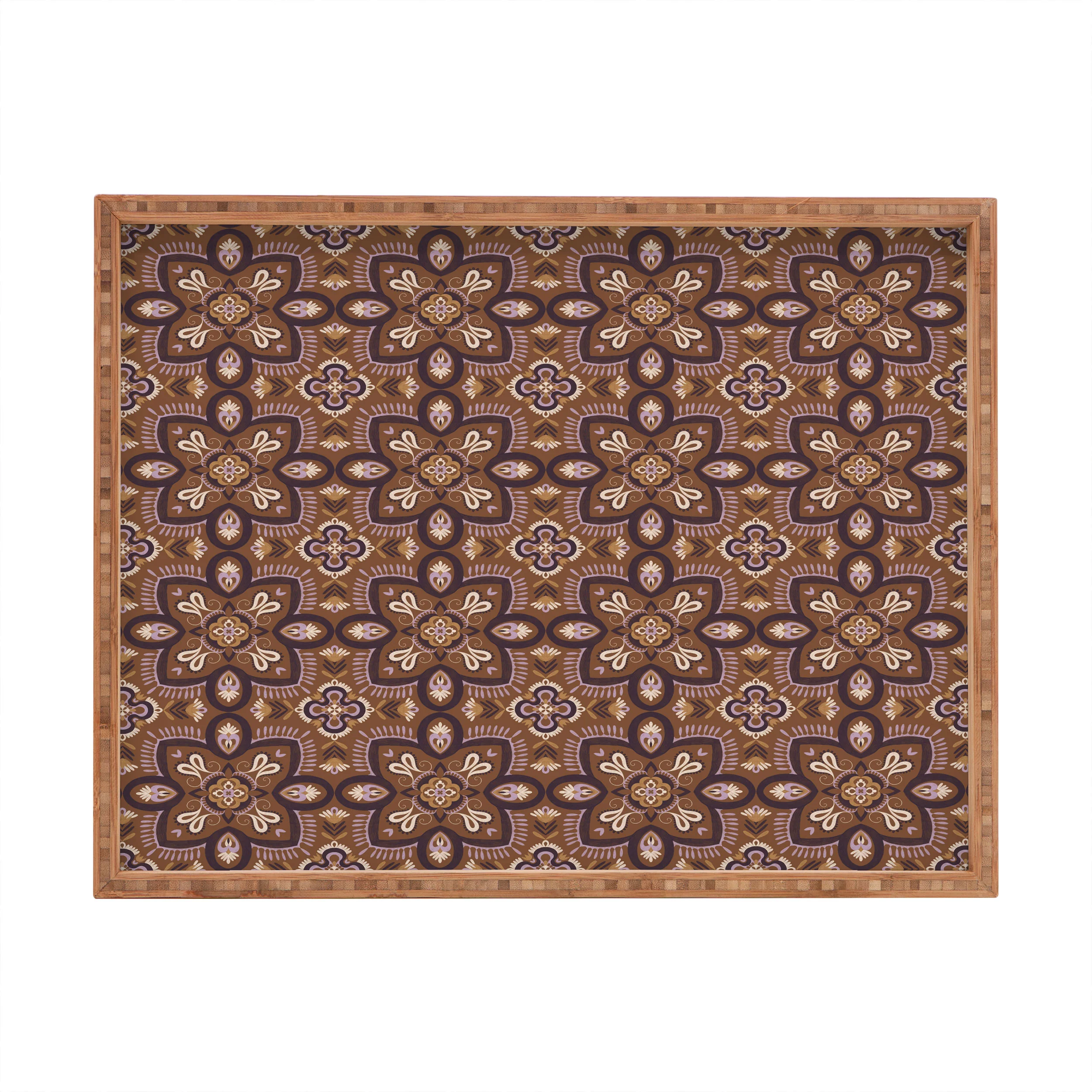 Pimlada Phuapradit Floral tiles 18 Rectangular Tray