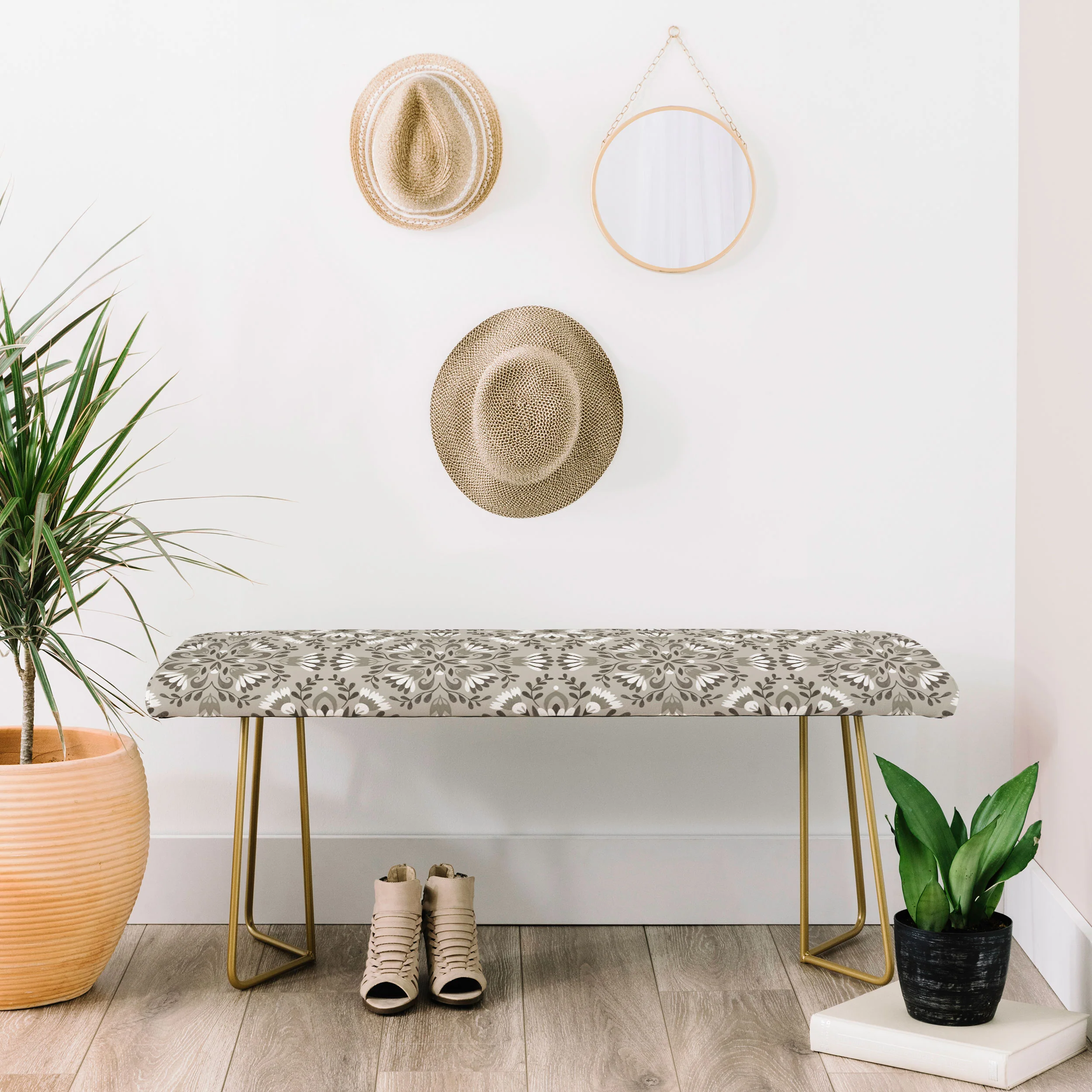 Pimlada Phuapradit Floral Tiles Gray Bench - Image 7
