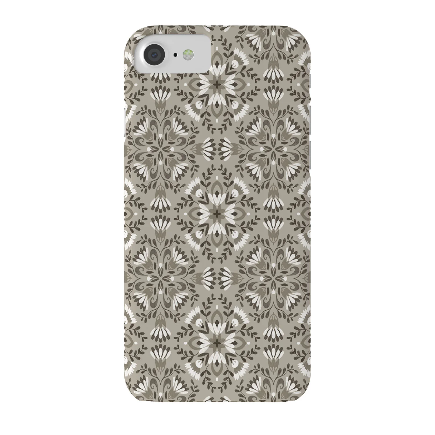 Pimlada Phuapradit Floral Tiles Gray Phone Case - Image 16