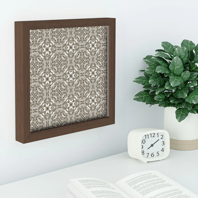 Pimlada Phuapradit Floral Tiles Gray Recessed Framing Square - Image 8