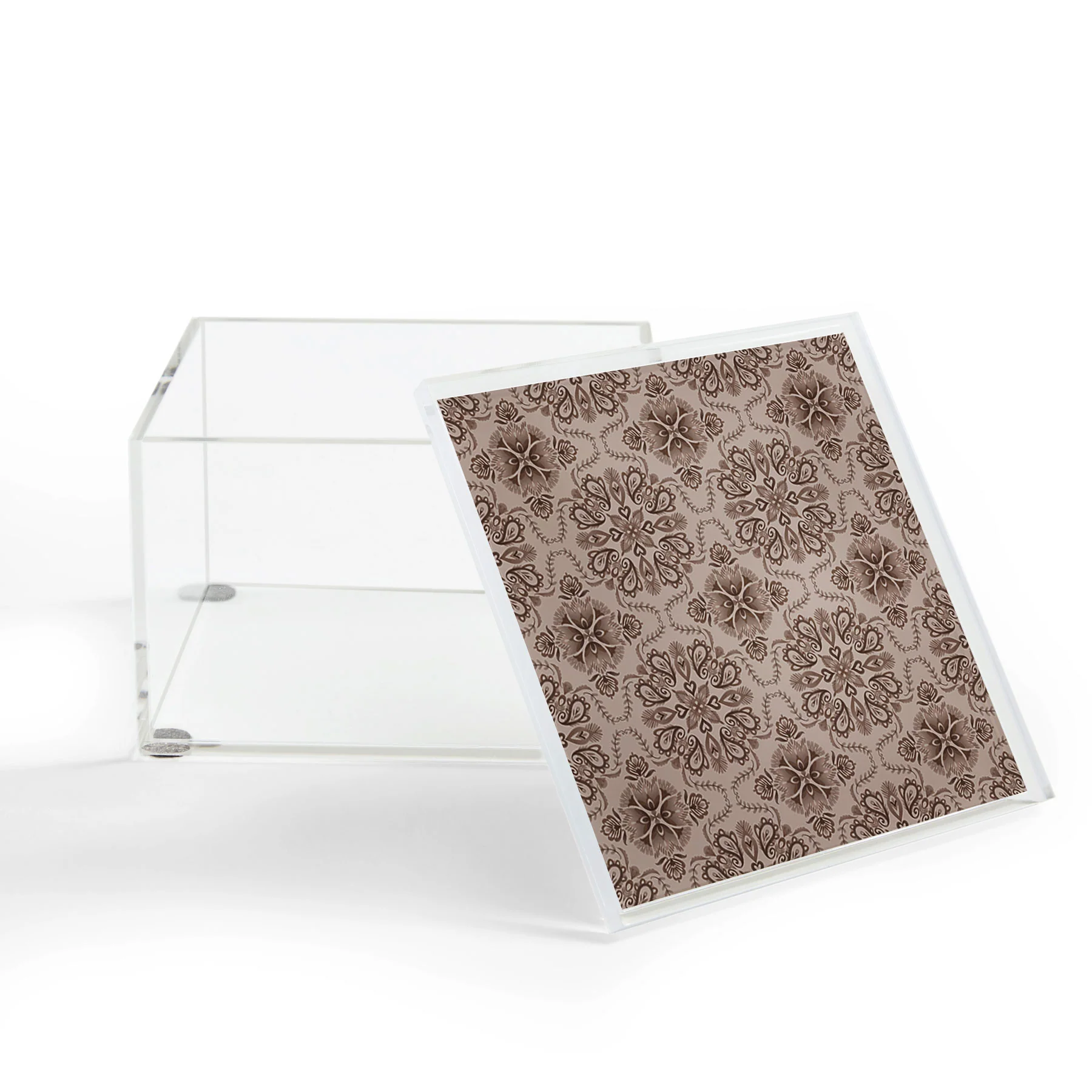 Pimlada Phuapradit Floral Tiles Light Brown Acrylic Box - Image 2