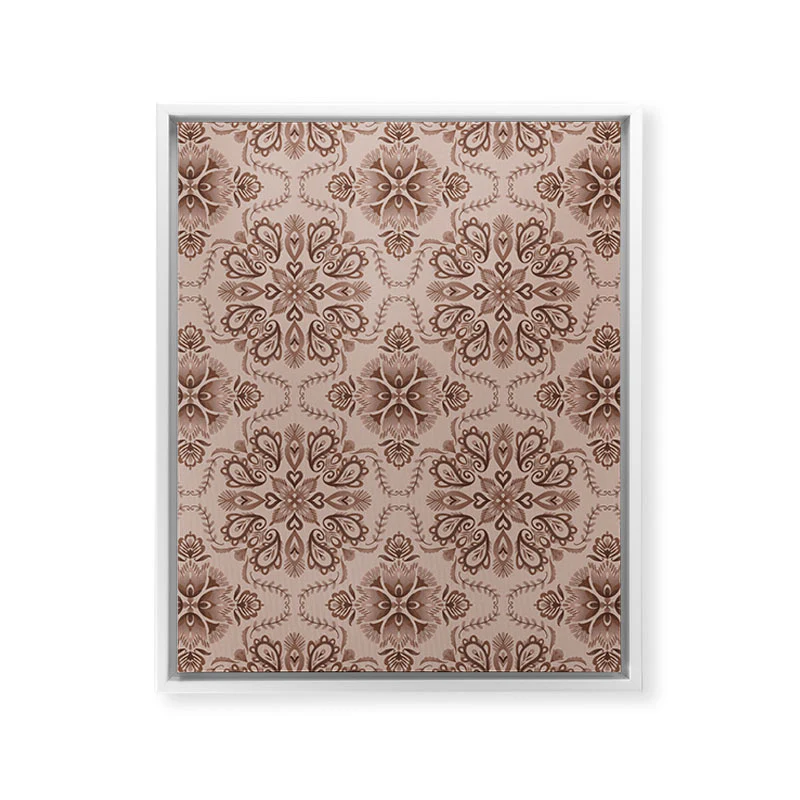 Pimlada Phuapradit Floral Tiles Light Brown Art Canvas - Image 14