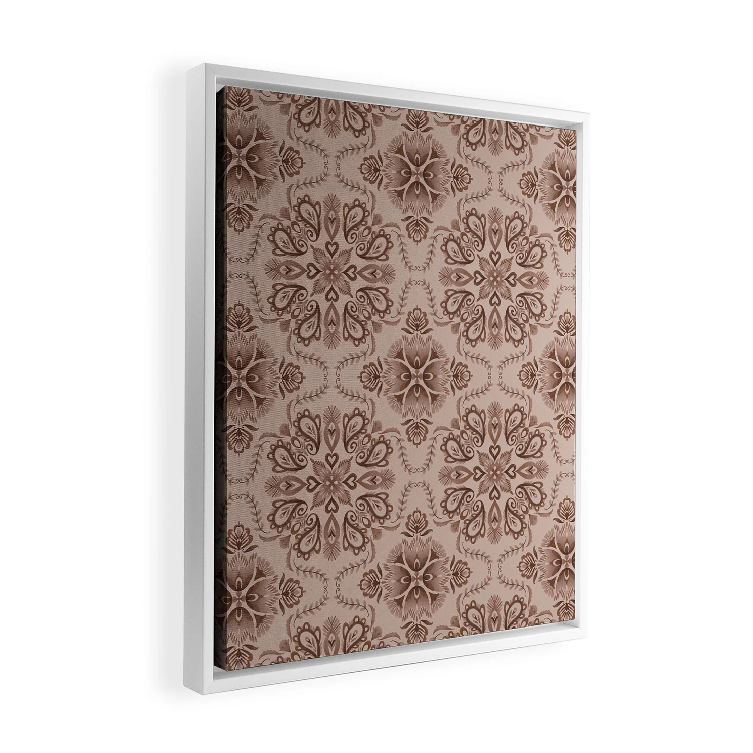 Pimlada Phuapradit Floral Tiles Light Brown Art Canvas - Image 15