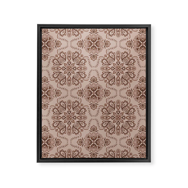Pimlada Phuapradit Floral Tiles Light Brown Art Canvas - Image 6