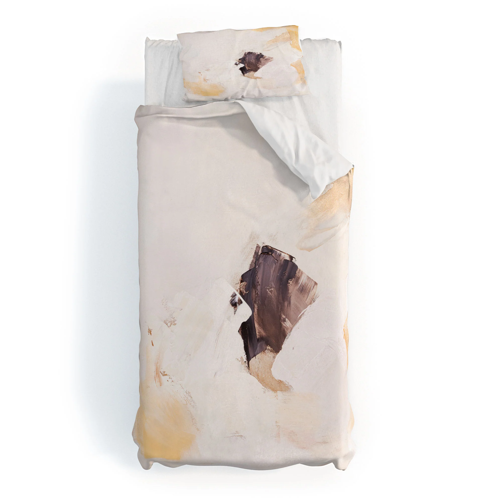 PrettyPainter Abstract Neutrals V1 Duvet Cover - Image 49