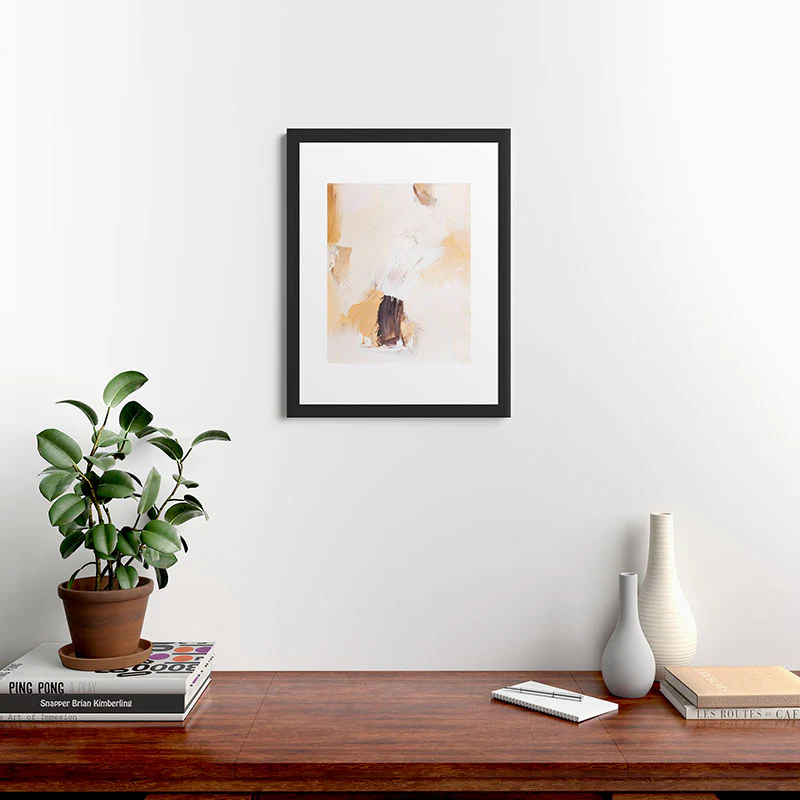 PrettyPainter Abstract Neutrals V2 Framed Art Print - Image 10