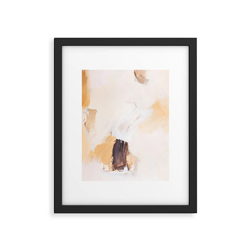 PrettyPainter Abstract Neutrals V2 Framed Art Print - Image 33