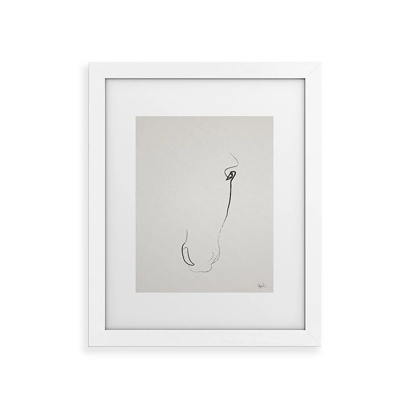 Quibe One line Horse 407 Framed Art Print - Image 21