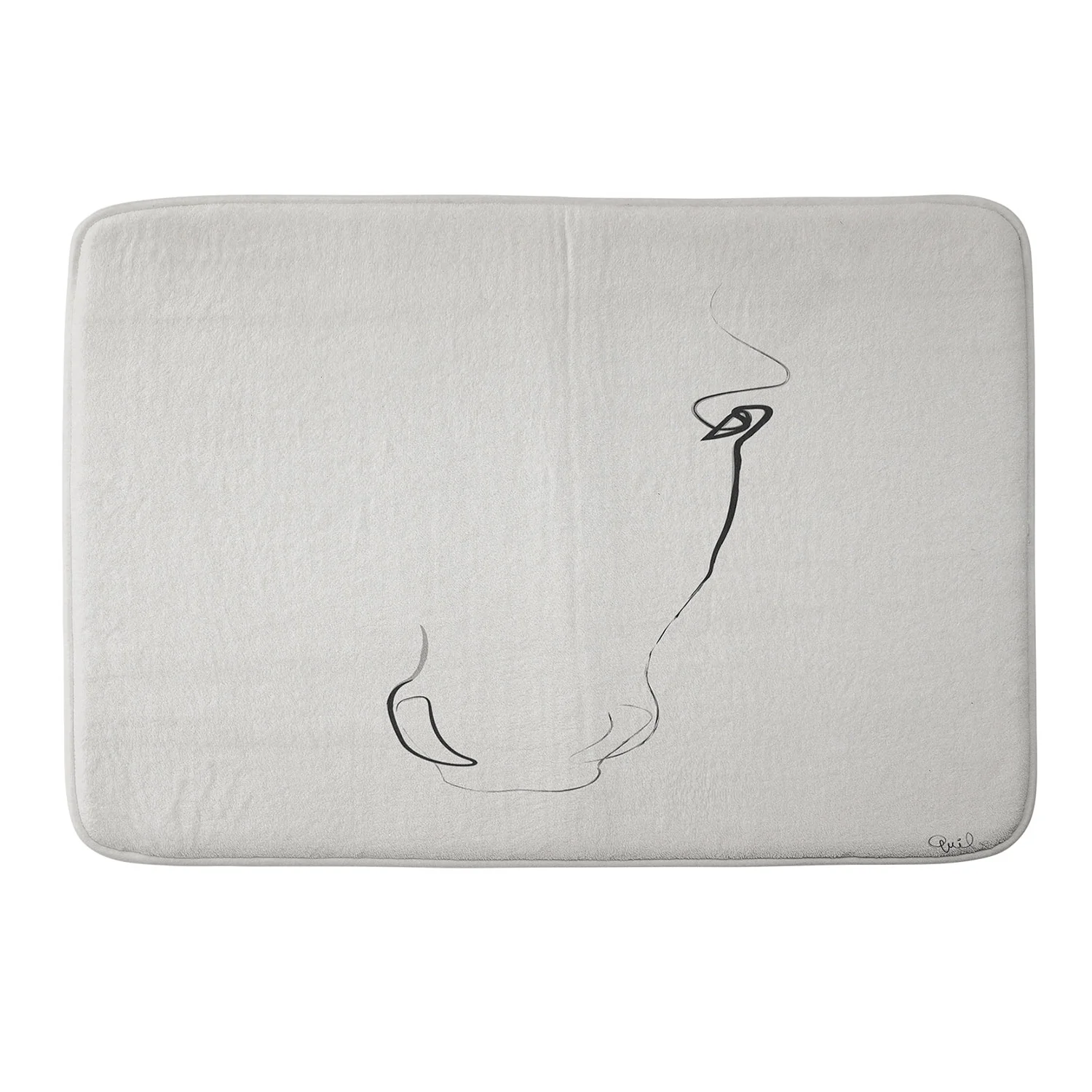 Quibe One line Horse 407 Memory Foam Bath Mat