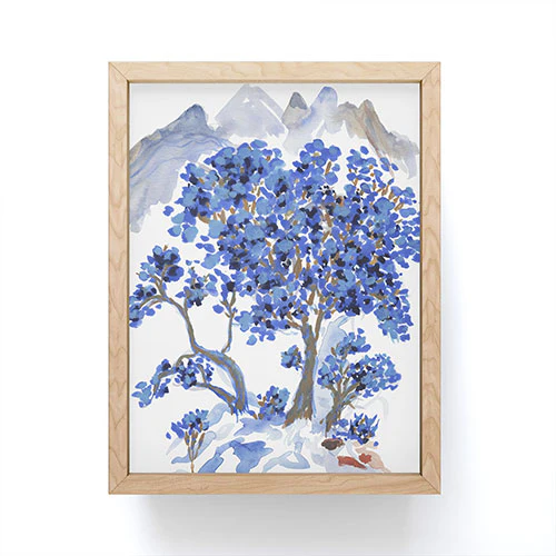 Rachelle Roberts Misty Blue Mountain Framed Mini Art Print - Image 4