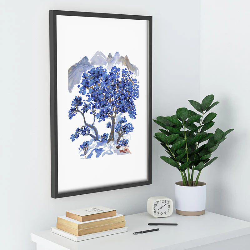 Rachelle Roberts Misty Blue Mountain Recessed Framing Rectangle - Image 26