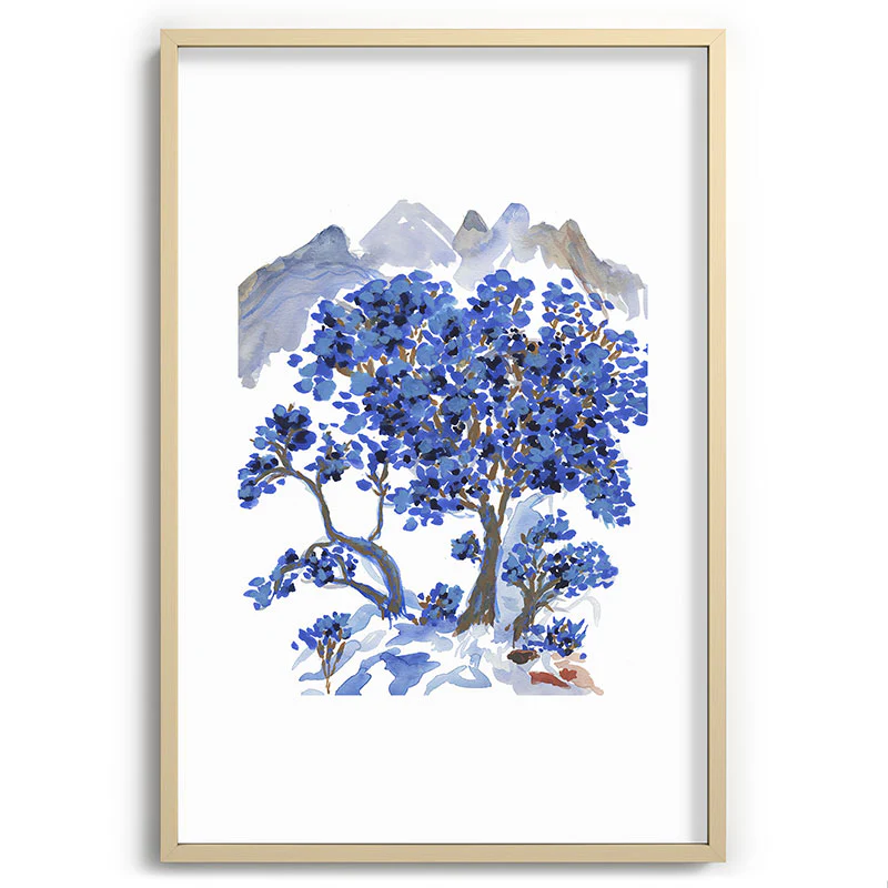 Rachelle Roberts Misty Blue Mountain Recessed Framing Rectangle - Image 29