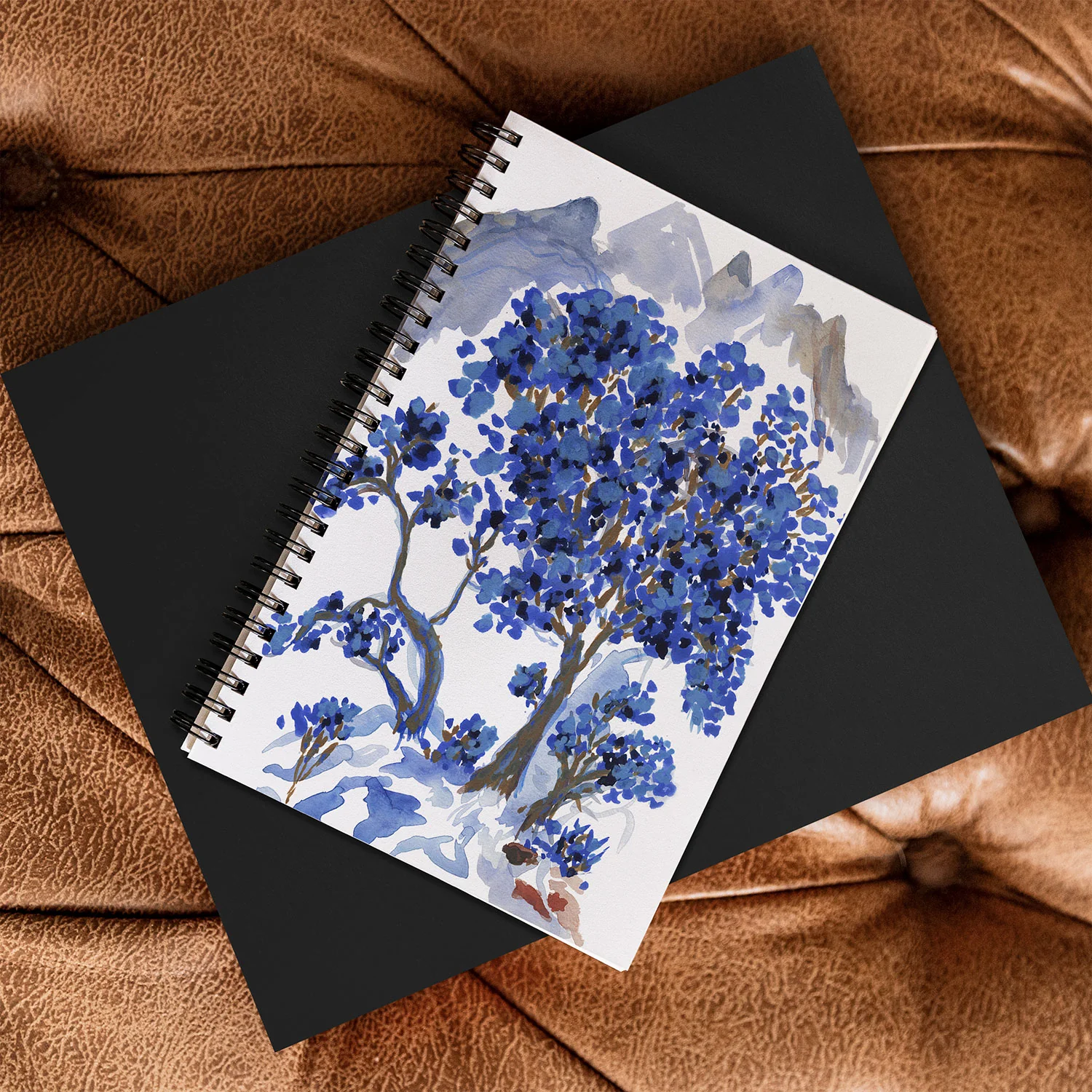 Rachelle Roberts Misty Blue Mountain Spiral Notebook - Image 4
