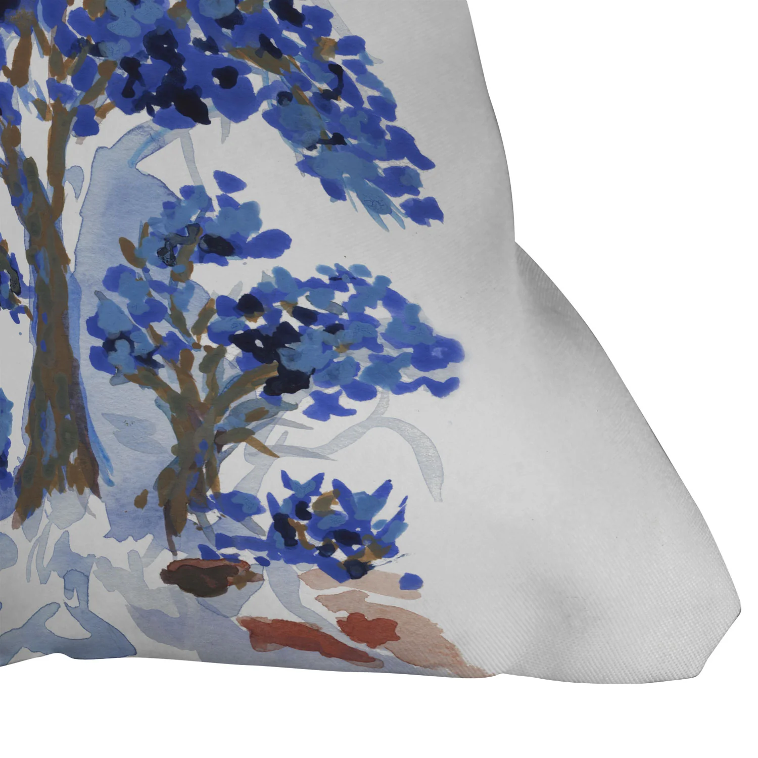 Rachelle Roberts Misty Blue Mountain Throw Pillow - Image 3