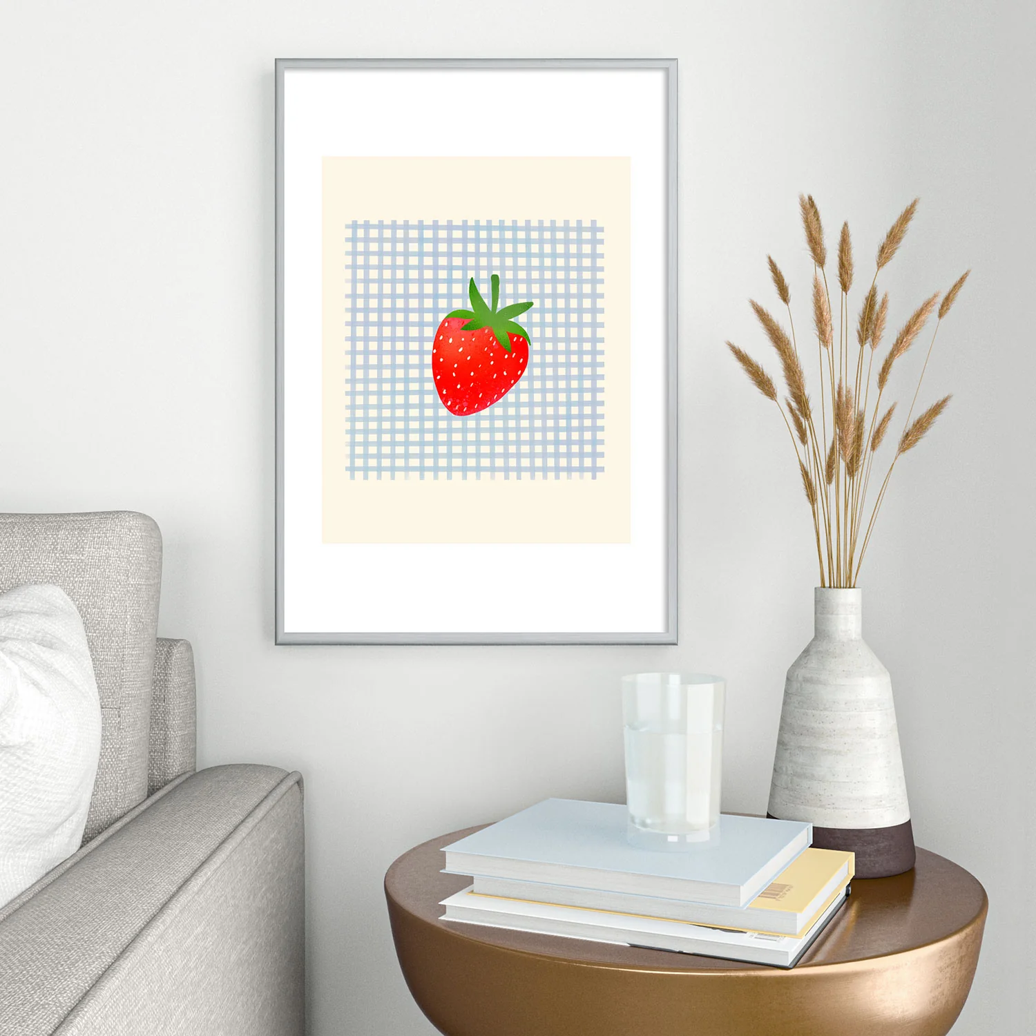 RosebudStudio Strawberry Sunshine Metal Framed Art Print - Image 18