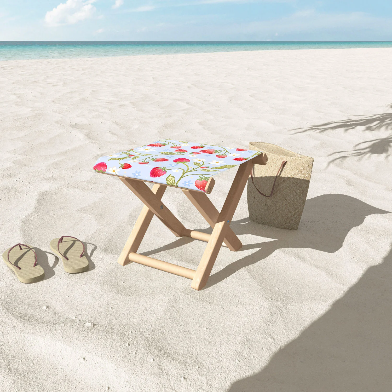 RosebudStudio Summer feels Folding Stool - Image 3
