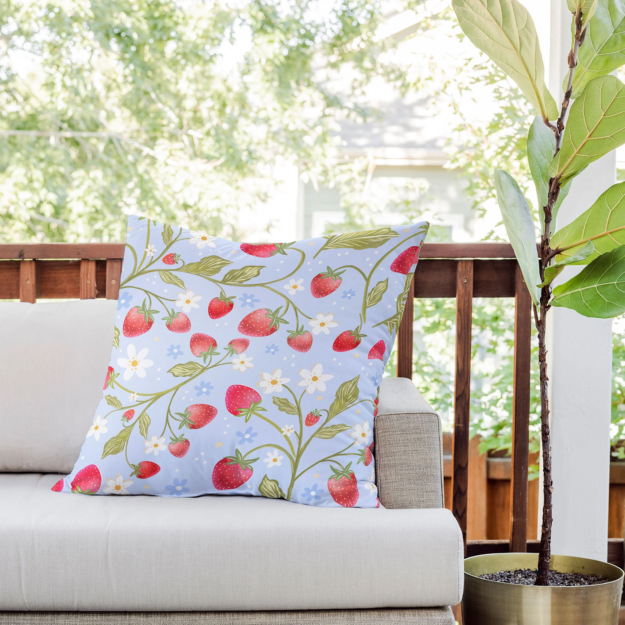 RosebudStudio Summer feels Outdoor Throw Pillow - Image 8