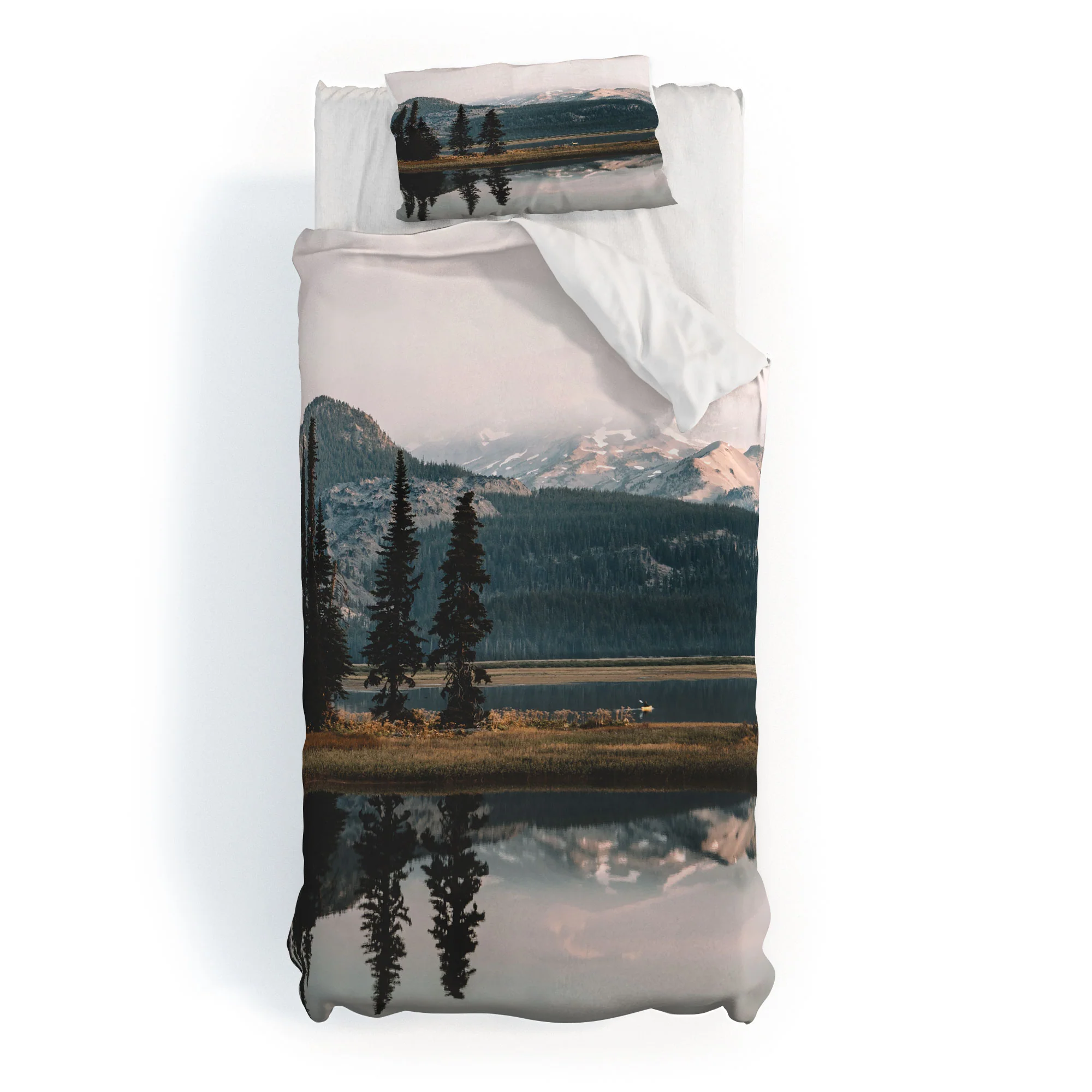 Rustic Bones Sparks Lake Duvet Cover - Image 29