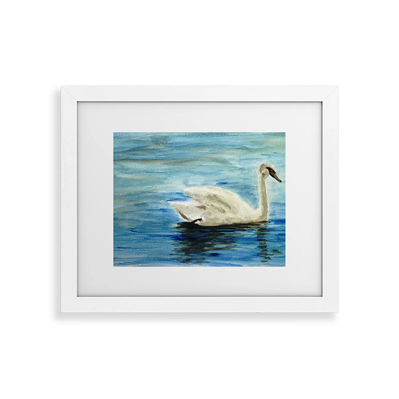 Seleneli_art swan I Framed Art Print - Image 13