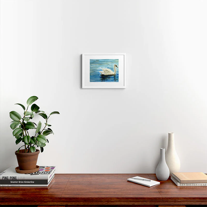 Seleneli_art swan I Framed Art Print - Image 40
