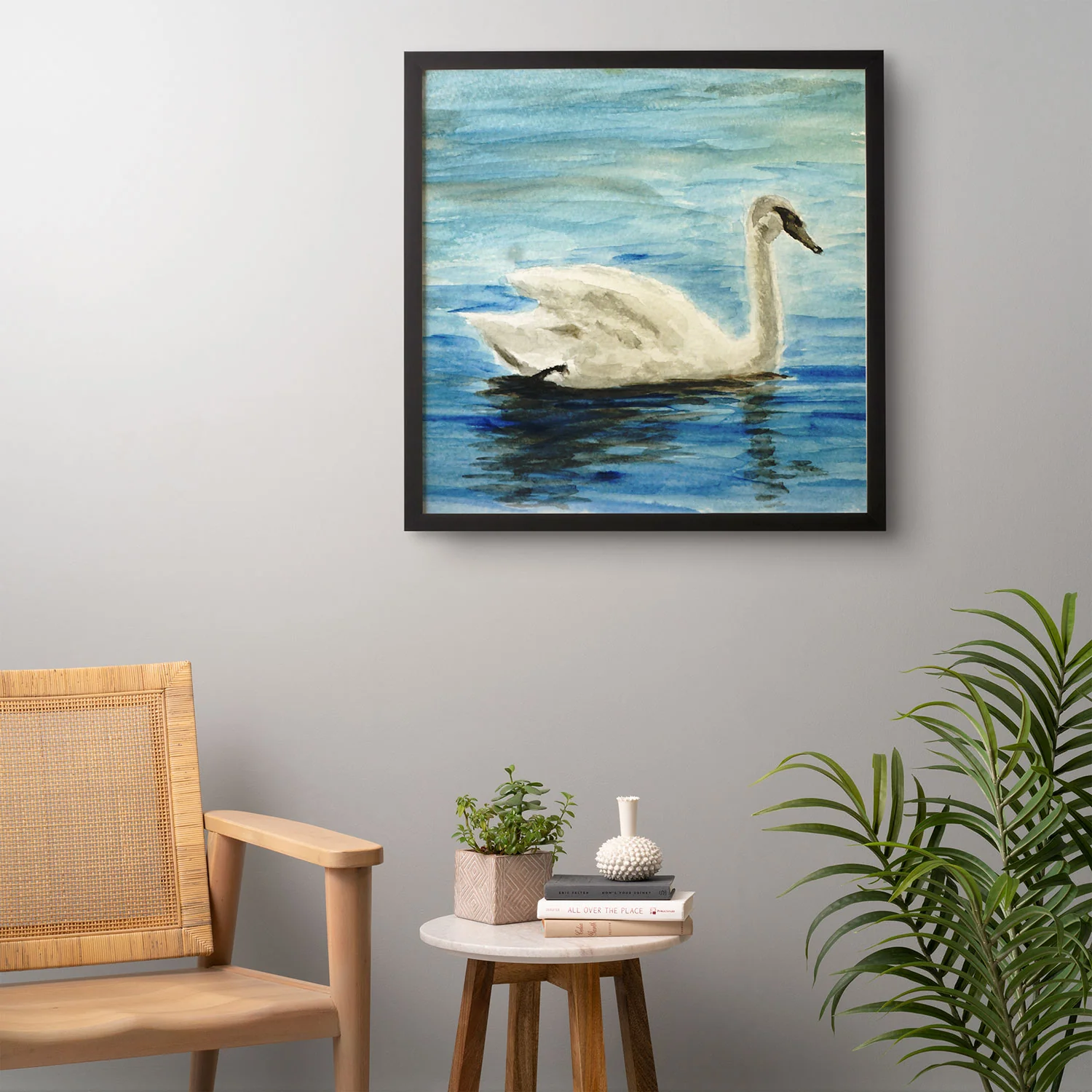 Seleneli_art swan I Framed Wall Art - Image 12