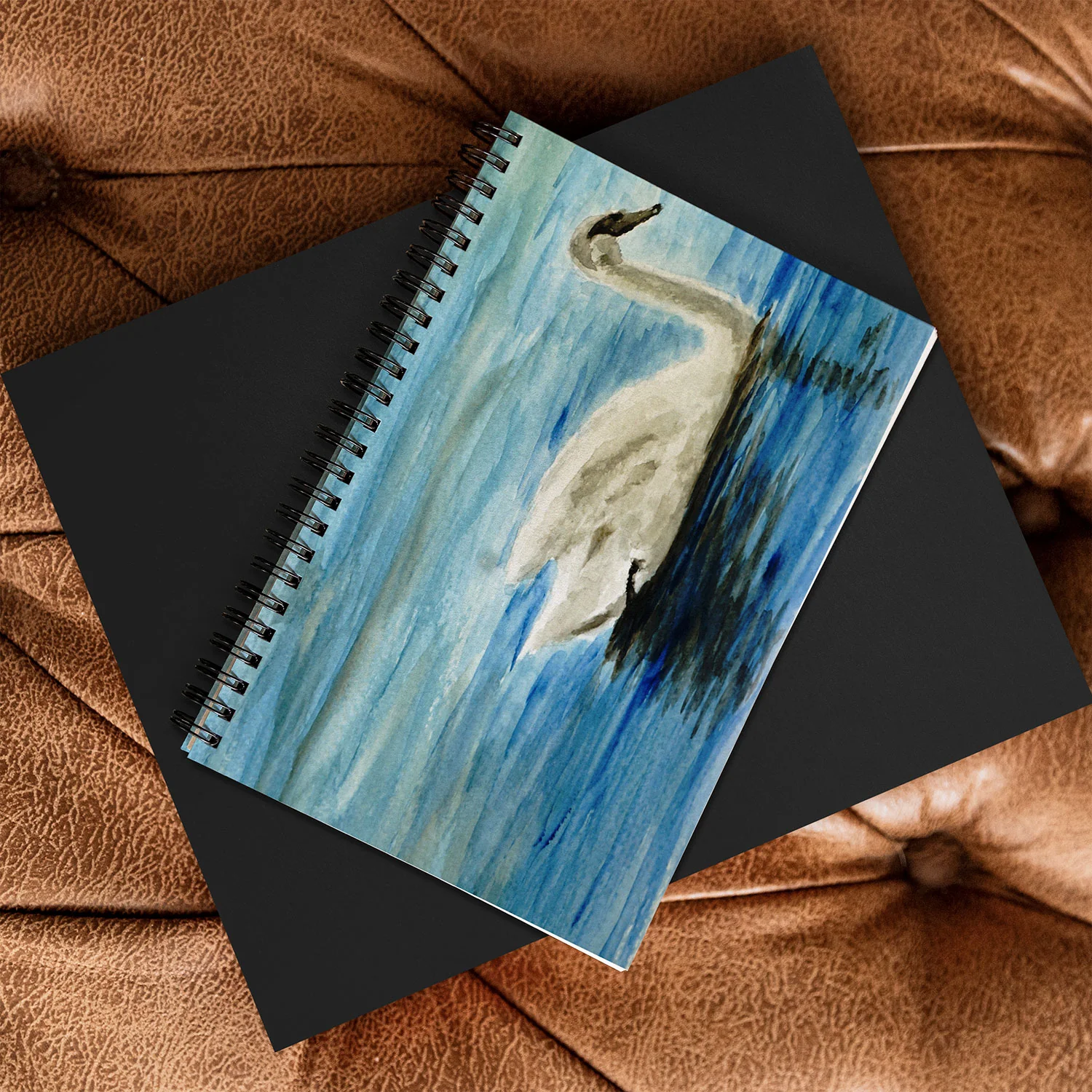 Seleneli_art swan I Spiral Notebook - Image 4