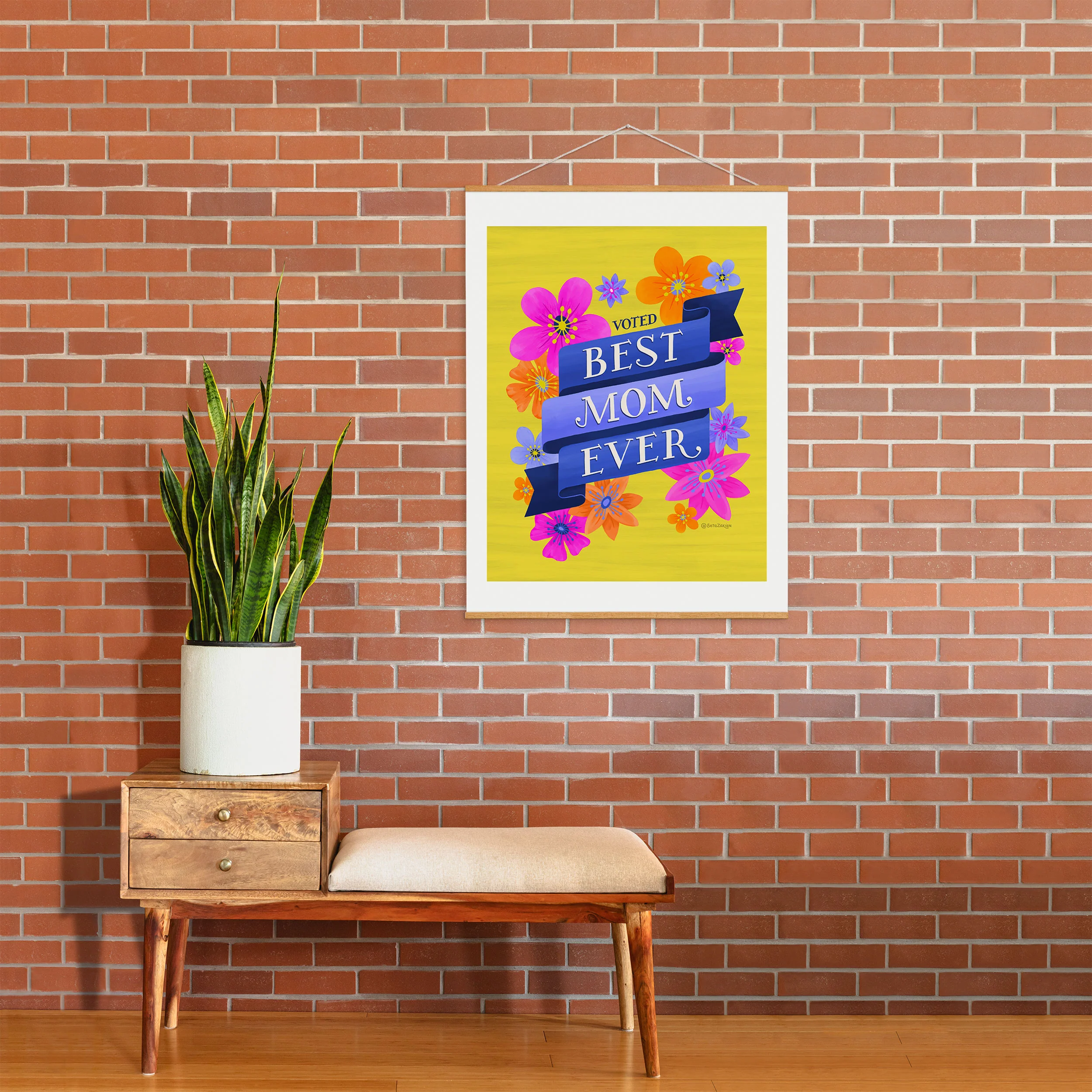 Seta Zakian Best Mom Ever Art Print - Image 50