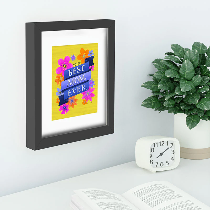 Seta Zakian Best Mom Ever Recessed Framing Rectangle - Image 2
