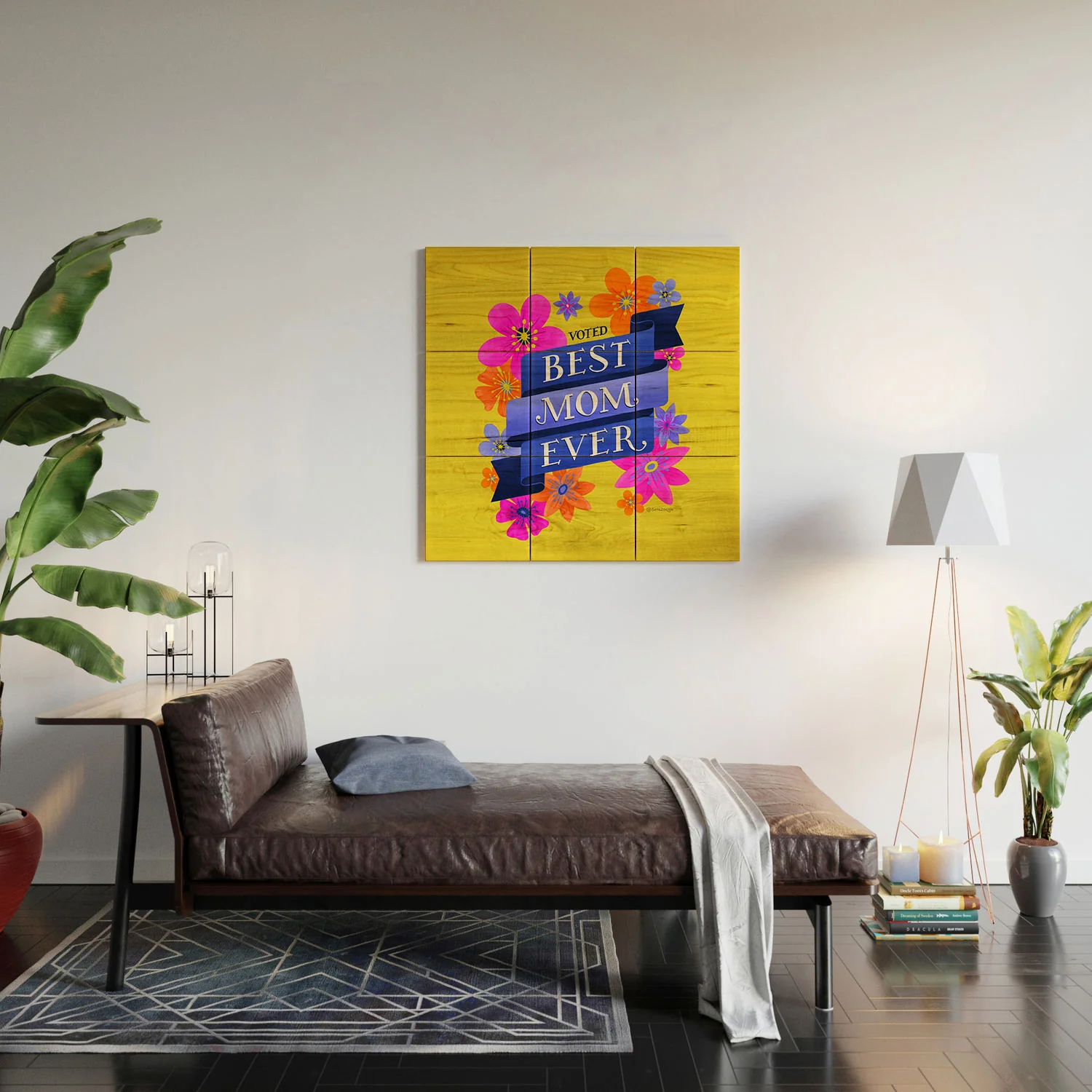Seta Zakian Best Mom Ever Wood Wall Mural - Image 4
