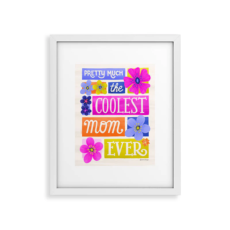 Seta Zakian Coolest Mom Ever Framed Art Print - Image 45
