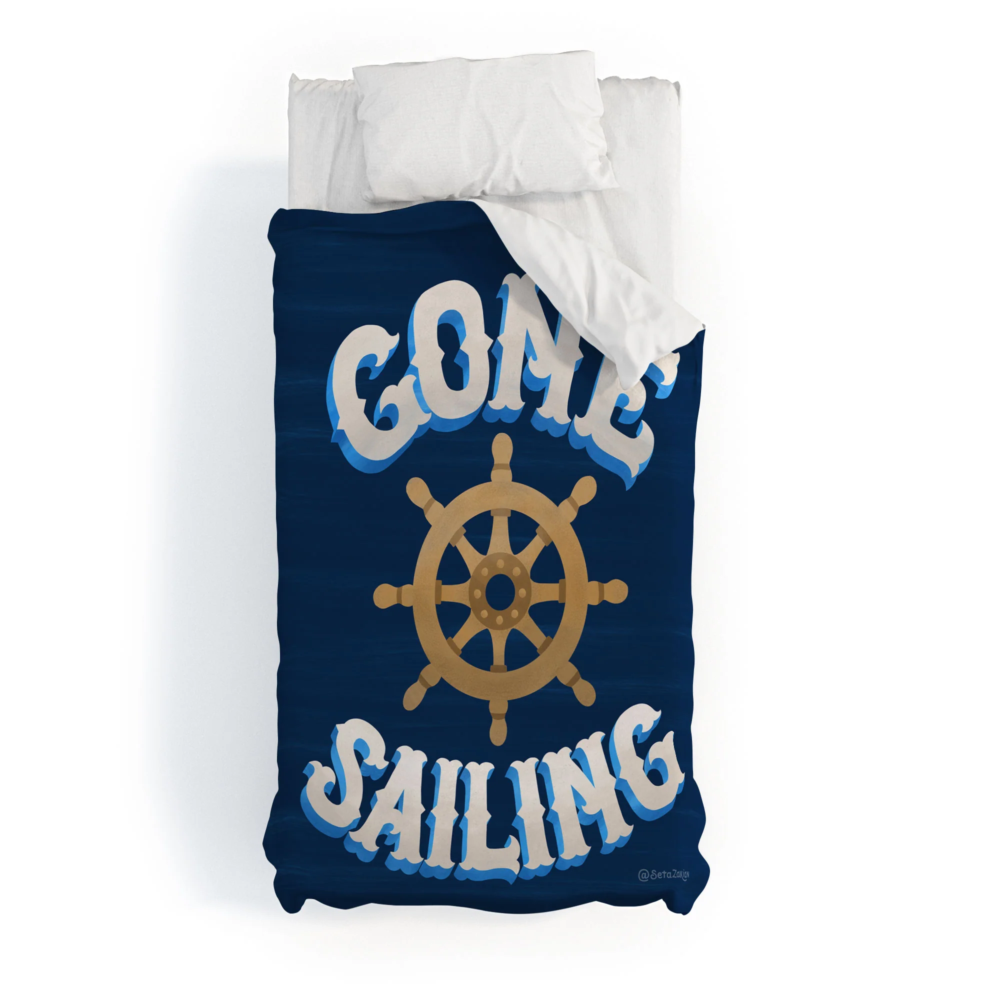Seta Zakian Gone Sailing Duvet Cover - Image 5
