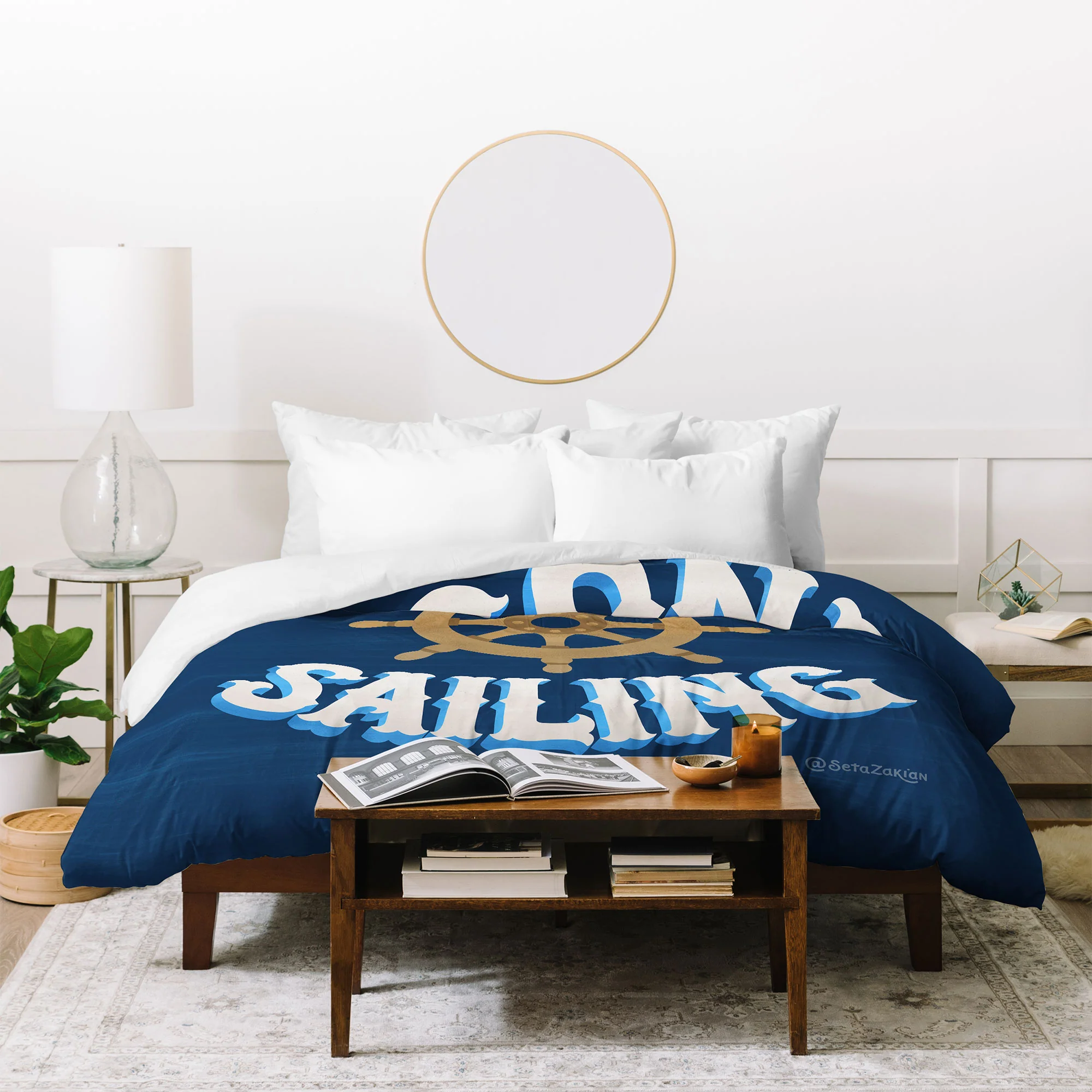 Seta Zakian Gone Sailing Duvet Cover - Image 8