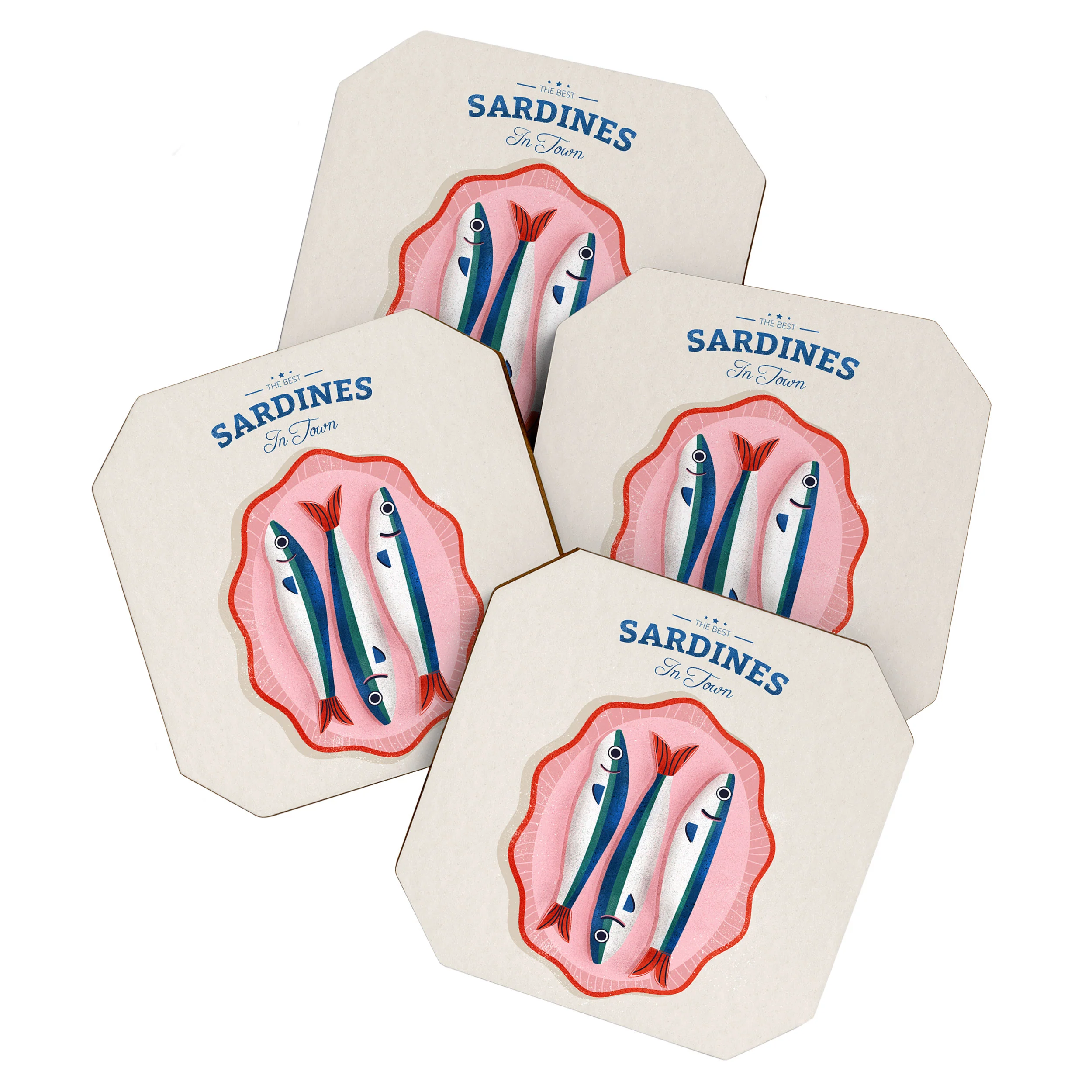 showmemars The Best Fish In Town Coaster Set
