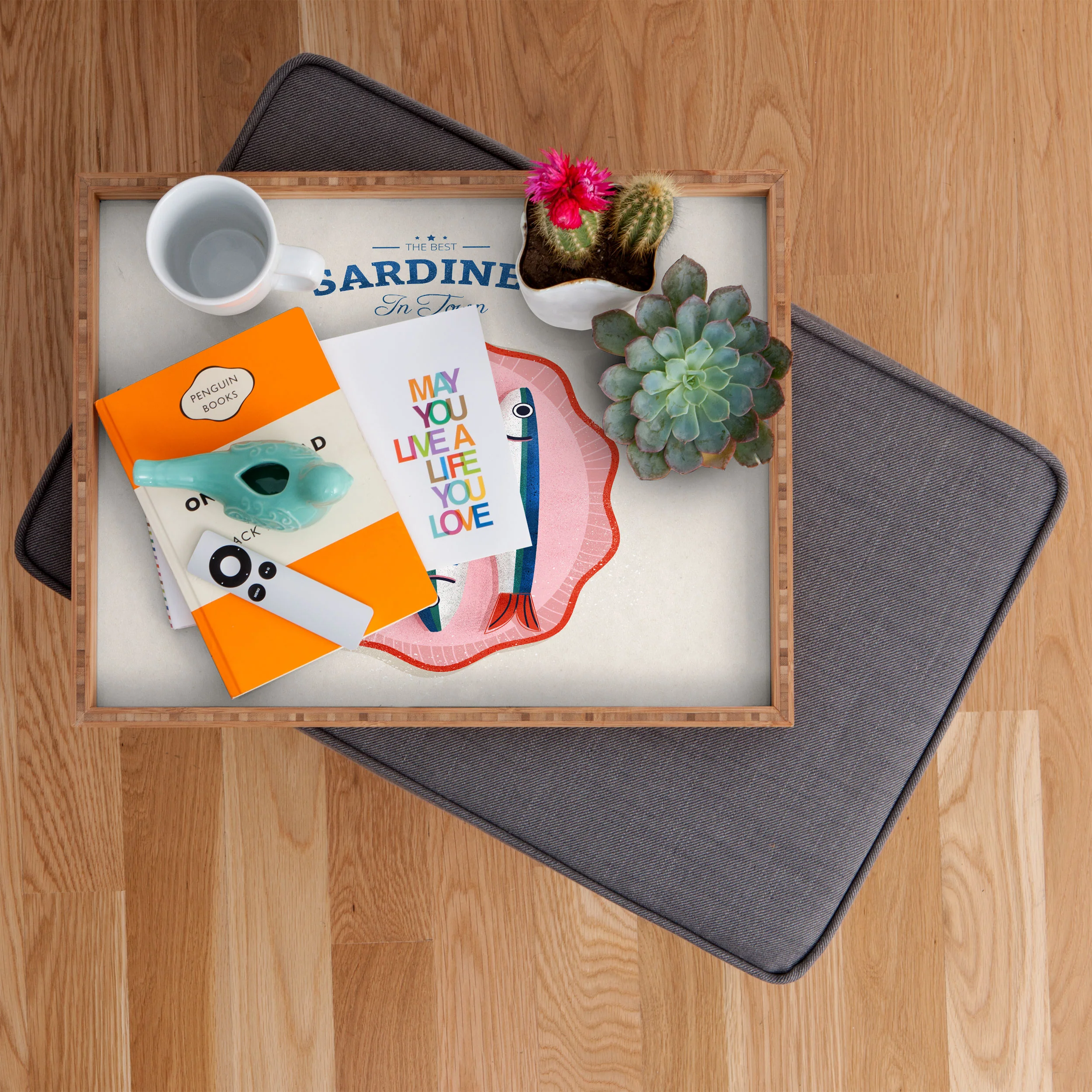 showmemars The Best Fish In Town Rectangular Tray - Image 2