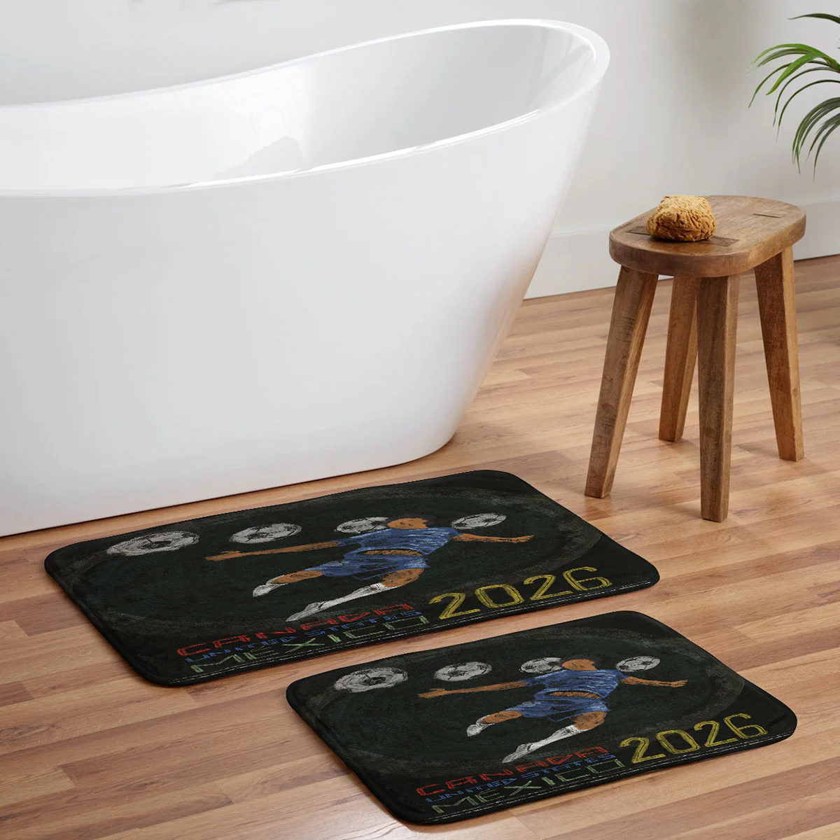 Society6 Design Studio Canada US Mexico 2026 Memory Foam Bath Mat - Image 5